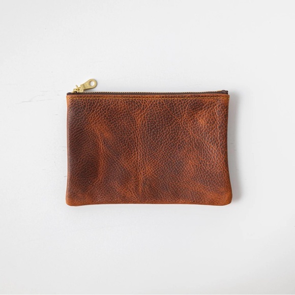 KMM&CO Handbags - KMM & Co. Tan Kodiak Small Zip Pouch